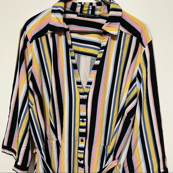 FTF Striped Shirt Dress - Picture 5 of 5